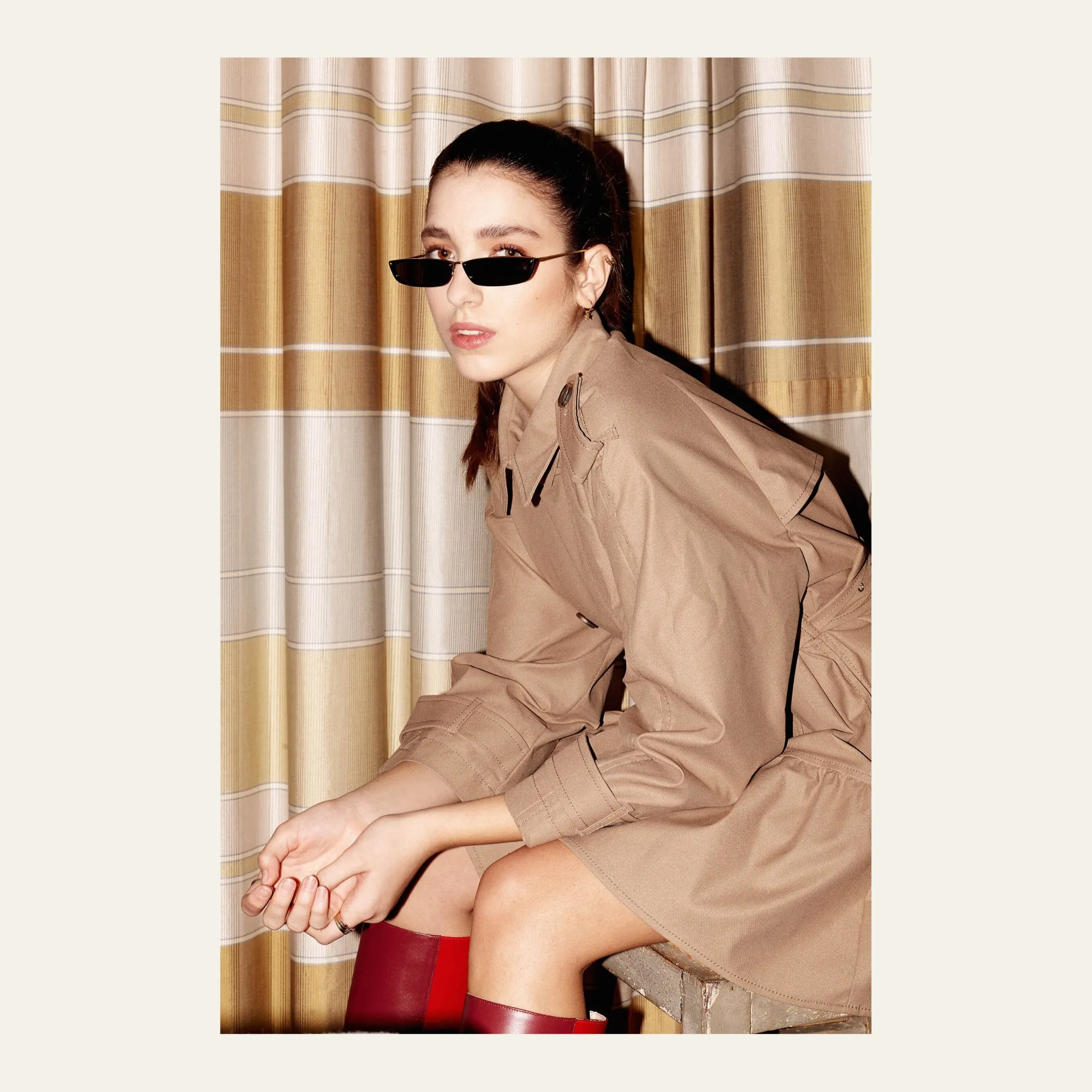 Linda Farrow Issa C1 Rectangular Sunglasses