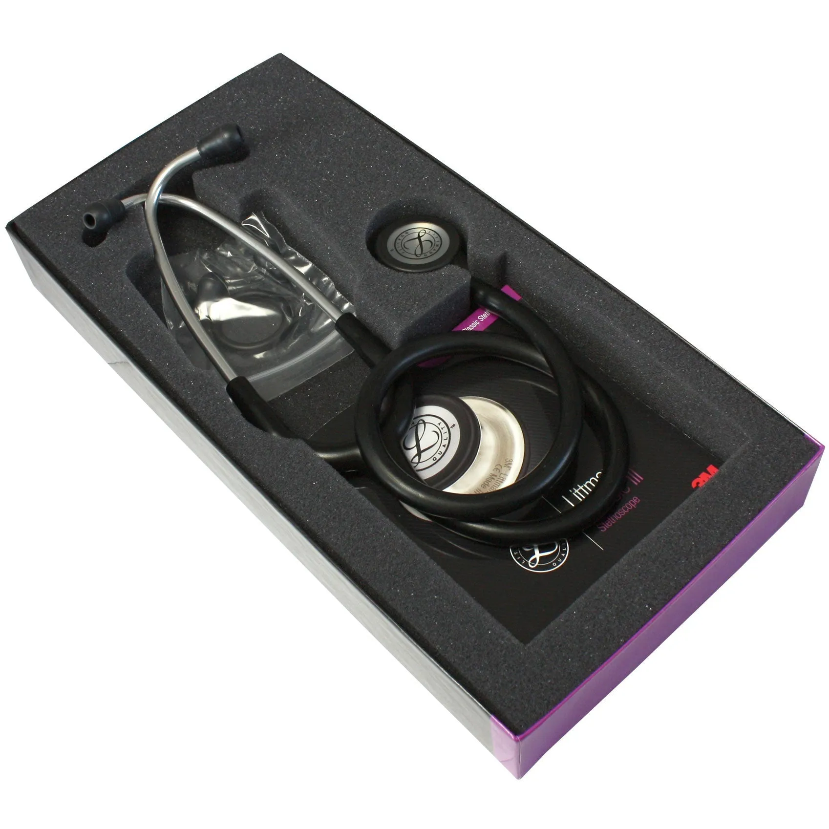 Littmann Classic III Monitoring Stethoscope: Black 5620 - Over Engraved