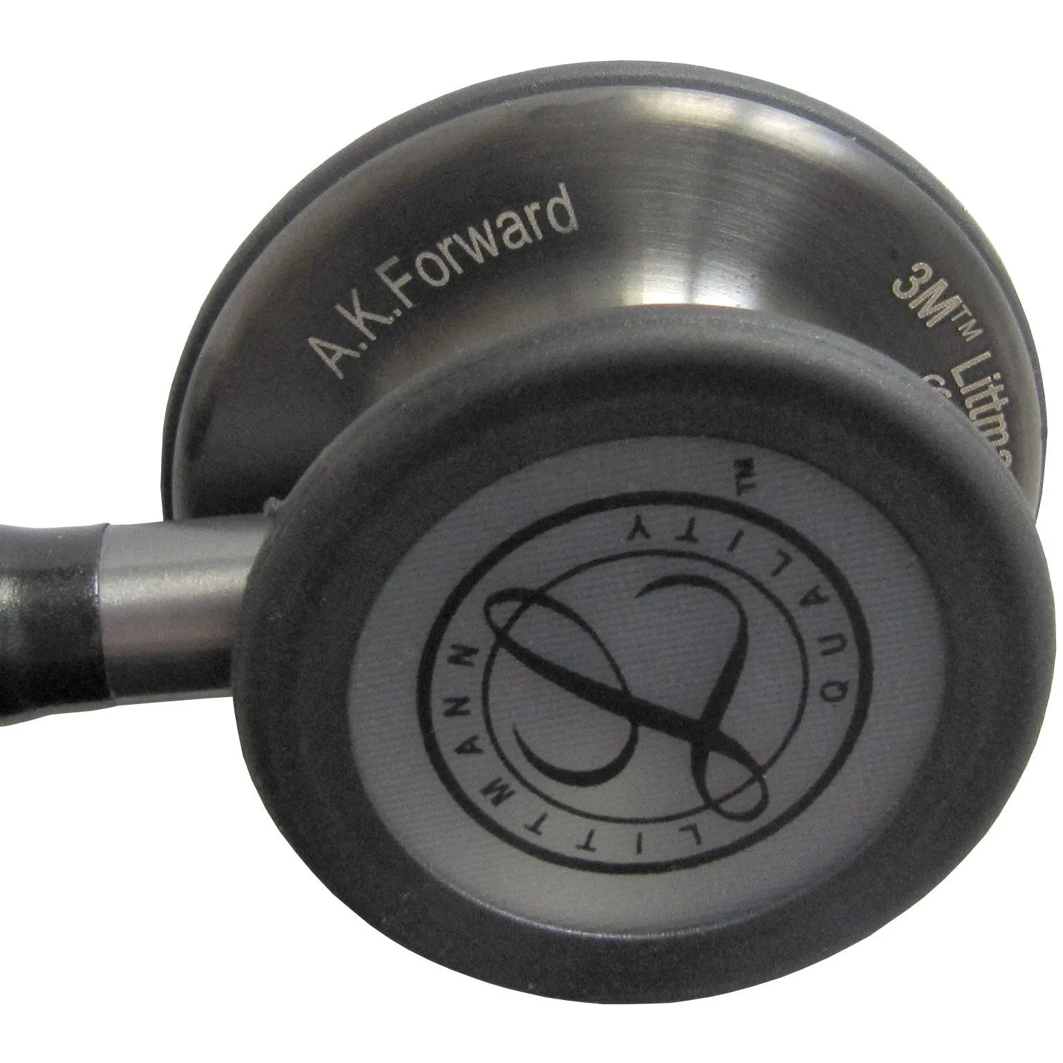 Littmann Classic III Monitoring Stethoscope: Black and Smoke 5811 - Over Engraved