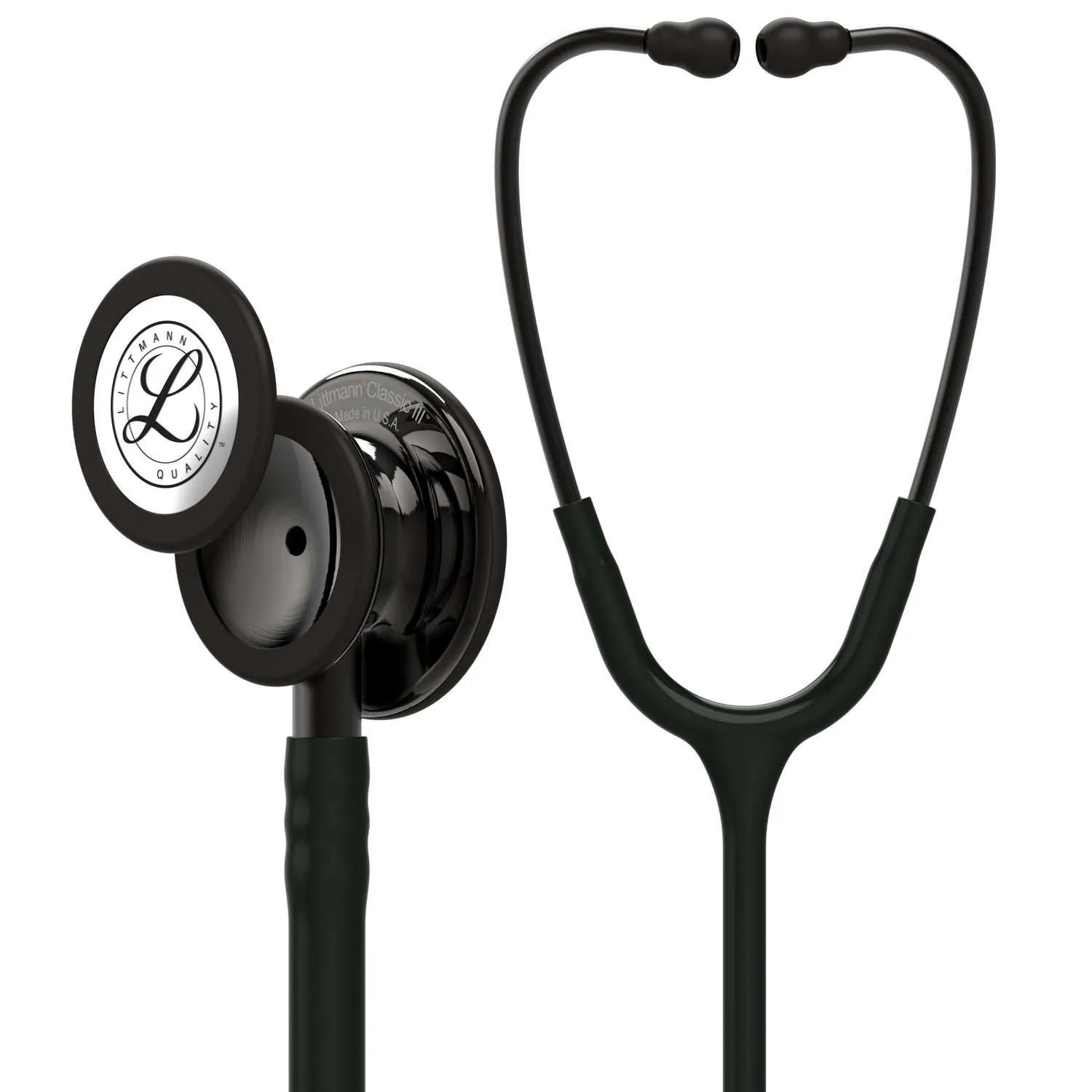 Littmann Classic III Monitoring Stethoscope: Black and Smoke 5811 - Over Engraved