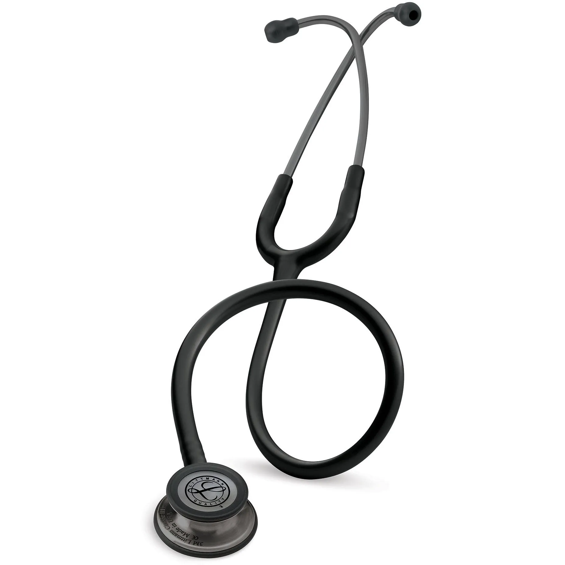 Littmann Classic III Monitoring Stethoscope: Black and Smoke 5811 - Over Engraved