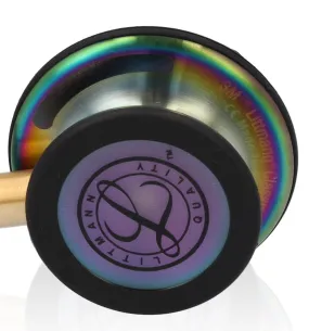Littmann Classic III Monitoring Stethoscope: Black - Rainbow Finish 5870 - Over Engraved