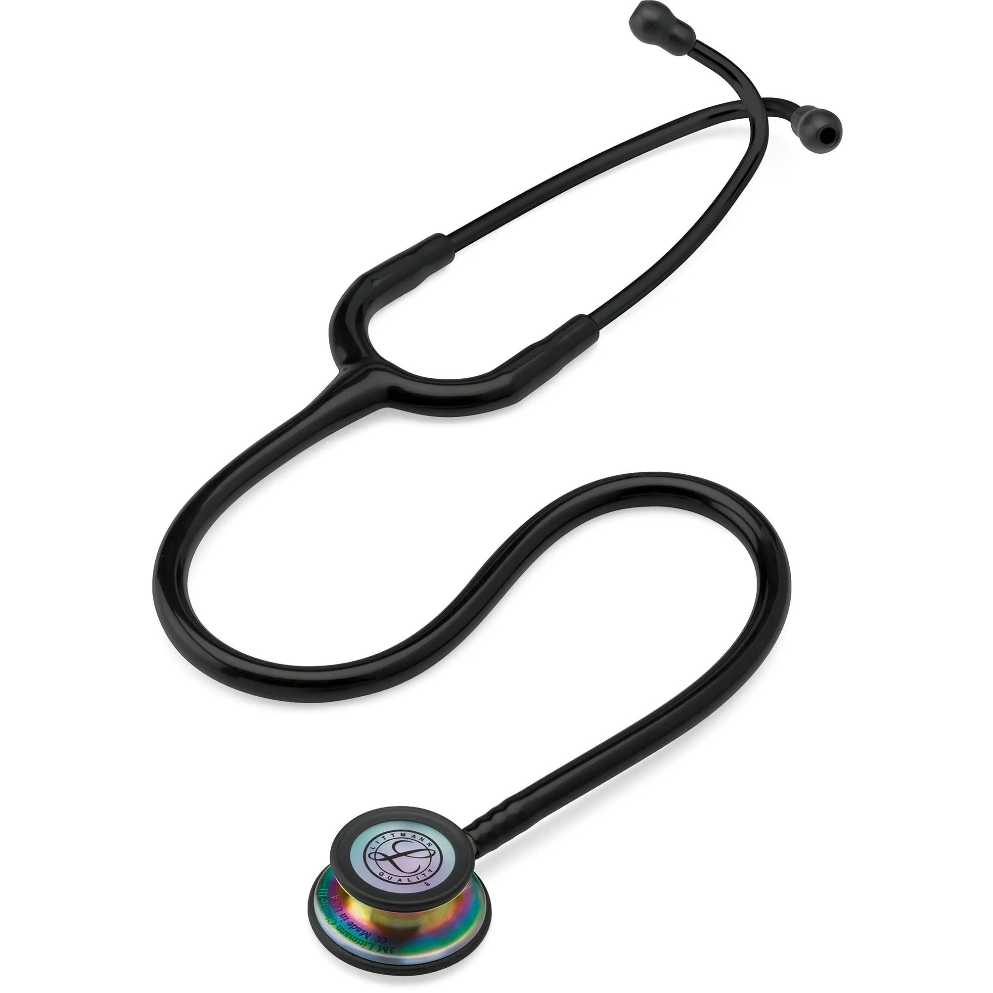 Littmann Classic III Monitoring Stethoscope: Black - Rainbow Finish 5870 - Over Engraved