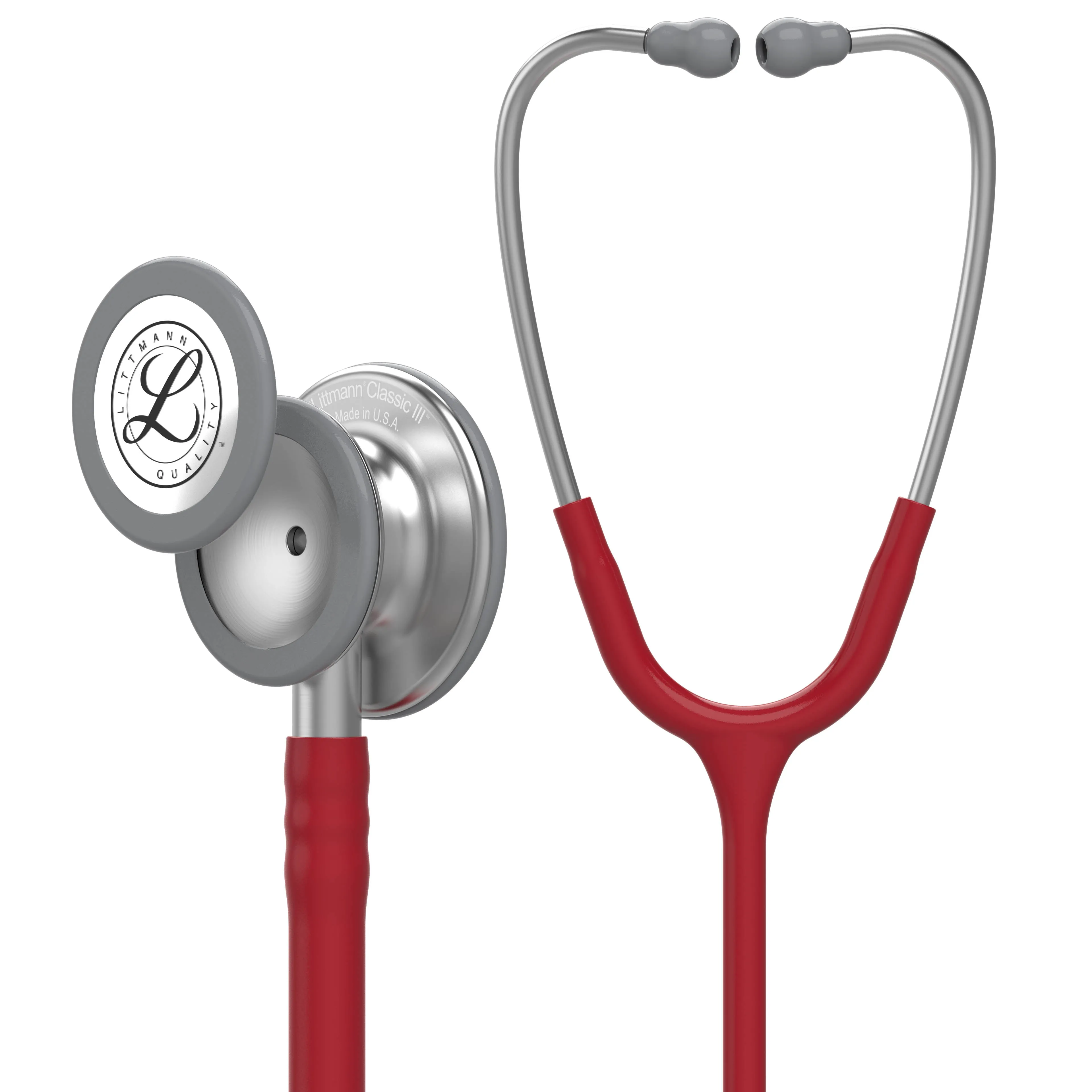 Littmann Classic III Monitoring Stethoscope: Burgundy 5627 - Over Engraved