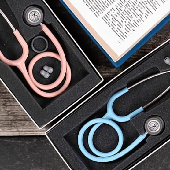 Littmann Classic III Monitoring Stethoscope: Satin Champagne Rose Tube 5910C - Over Engraved