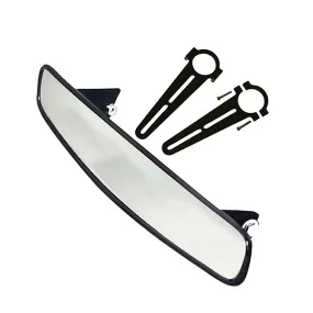 Longacre 14" Wide Angle Mirror Kit, Roll Bar Size: 1 3/4" - Long Brackets