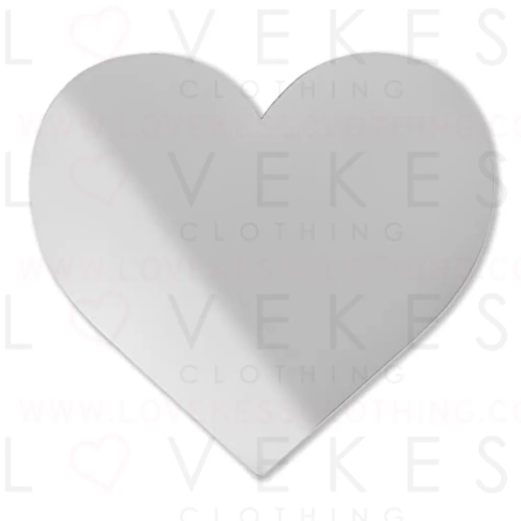Lunar Sol Heart Mirror for Wall - Heart Mirror with Chic Boho Aesthetic for Urban Bedroom Vanity or Makeup Table - Durable Lightweight and Safe Acrylic Coquette Room Decor (12.5’ x 14’, Silver)