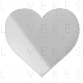 Lunar Sol Heart Mirror for Wall - Heart Mirror with Chic Boho Aesthetic for Urban Bedroom Vanity or Makeup Table - Durable Lightweight and Safe Acrylic Coquette Room Decor (12.5’ x 14’, Silver)