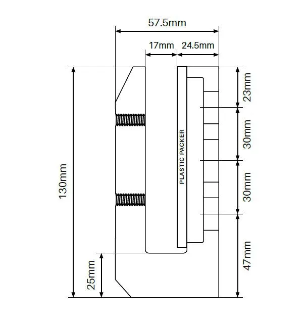 Madrid Vertical spigot FRICTION FIT - WALL MOUNT CLAMP