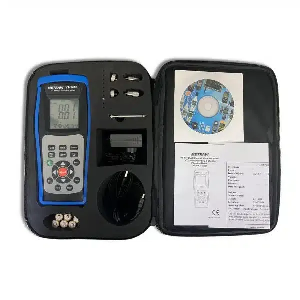 Metravi VT-141D Dual Channel Vibration Meter with Data Logger