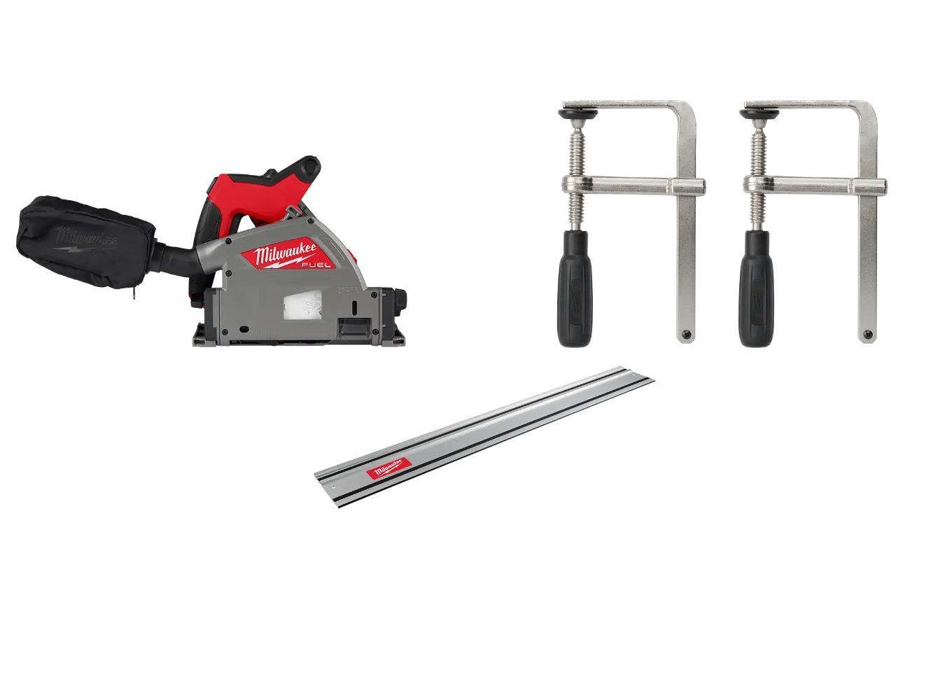 Milwaukee 2831-20X55 M18 FUEL 18V 6-1/2" Plunge Track Saw w/ Clamp and 55" Track