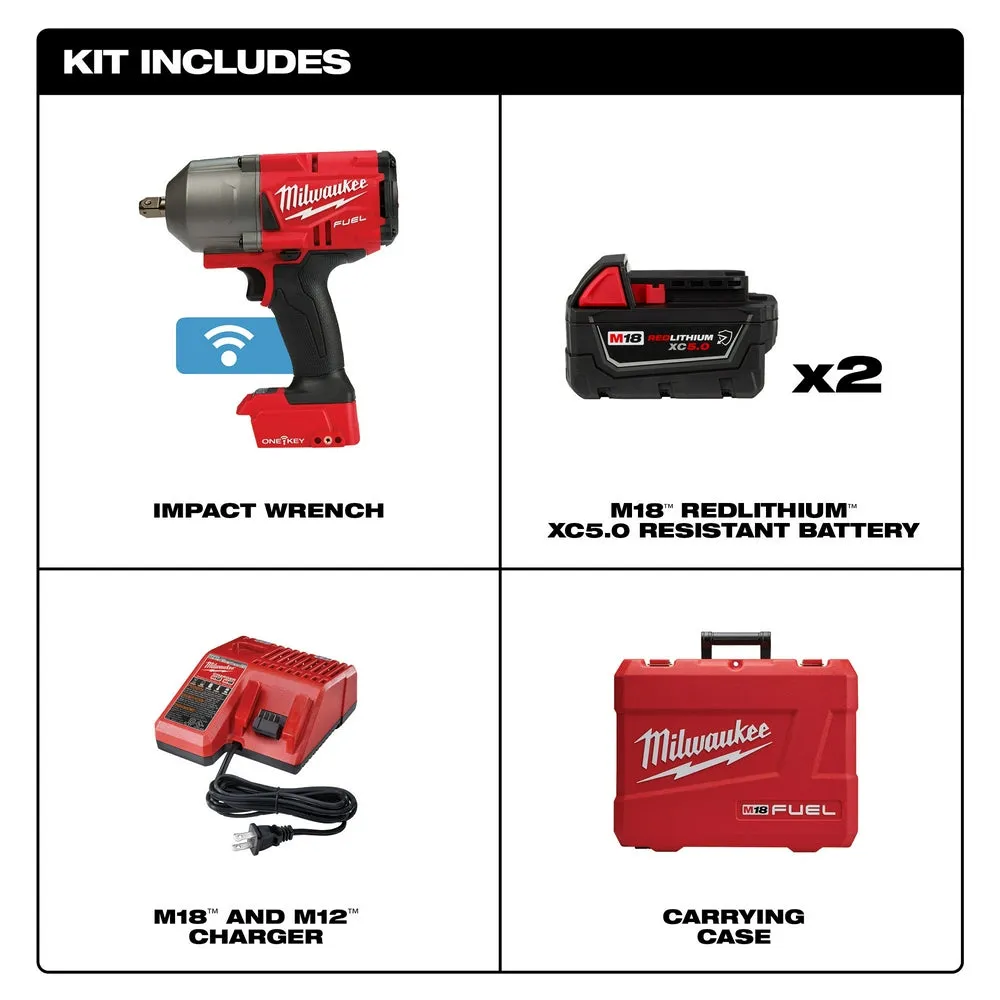 Milwaukee 2862-22R M18 FUEL 18V 1/2" High Torque Impact Wrench Pin Detent Kit