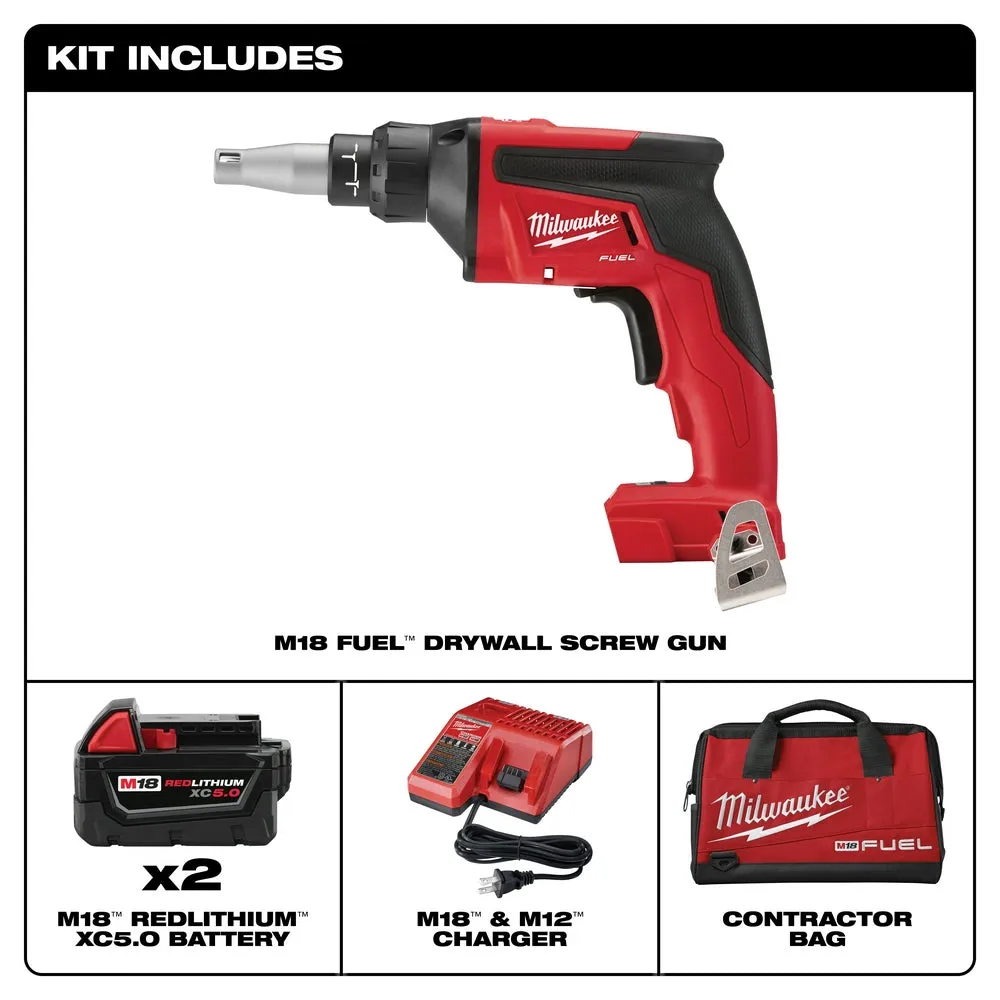 Milwaukee 2866-22 M18 FUEL 18V Drywall Scew Gun Kit w/ Drywall Cut Out Tool