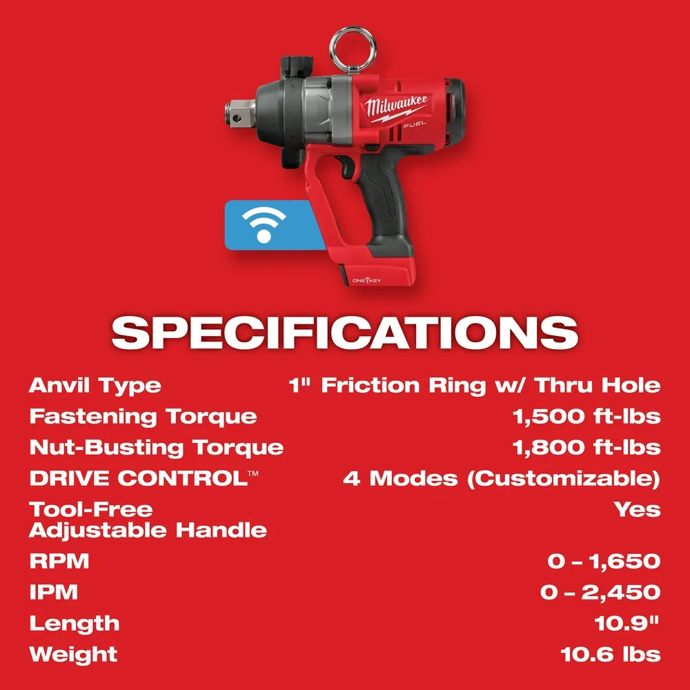 Milwaukee 2867-20 M18 FUEL 18V 1 Inch High Torque Impact Wrench - Bare Tool