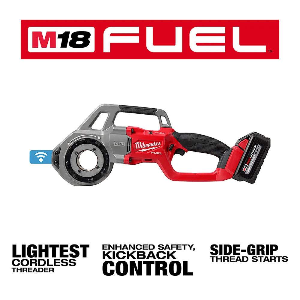 Milwaukee 2870-82 M18 FUEL 18V Compact Pipe Threader Kit w/ ONE-KEY - Recon