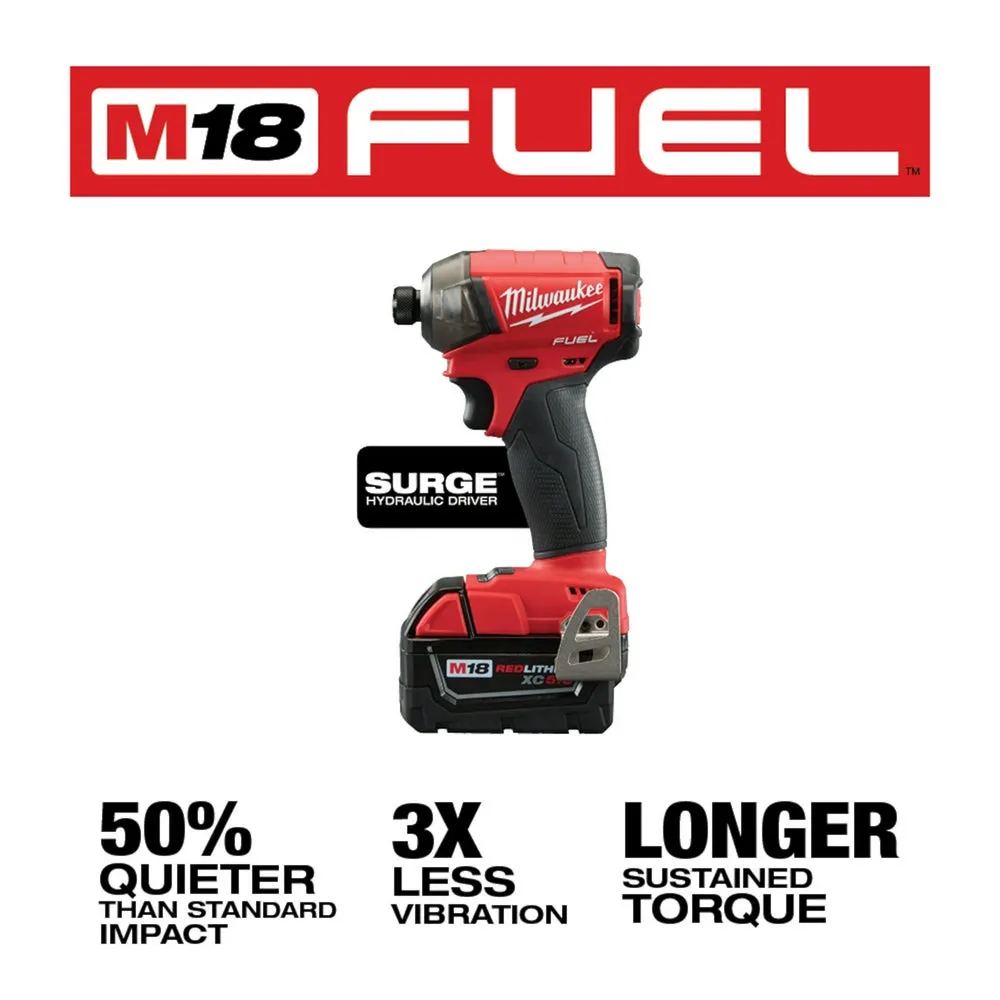 Milwaukee 3699-22 M18 FUEL 18V Cordless 2-Tool SURGE Combo Kit w/5.0AH Batteries