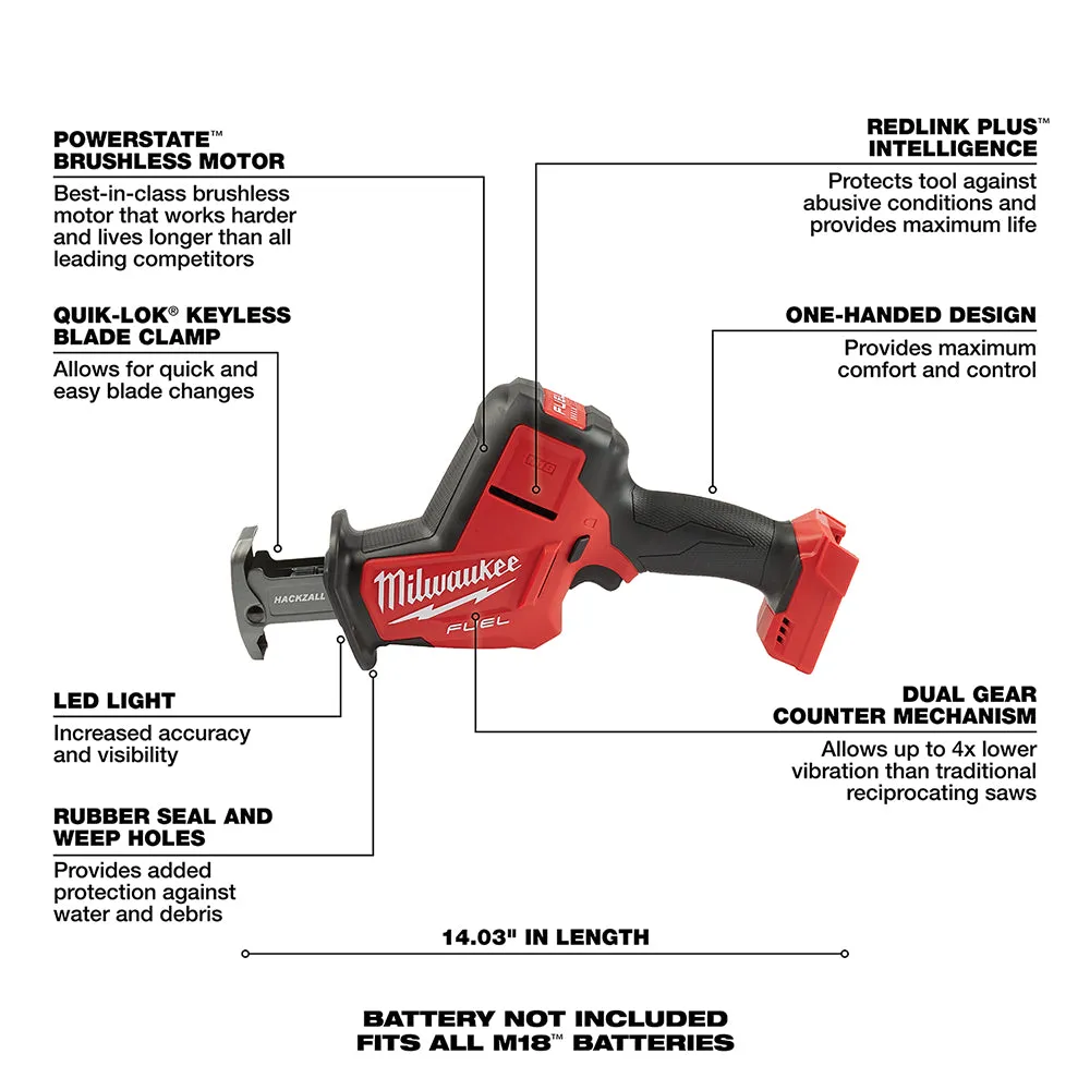 Milwaukee 48-11-1852HZ M18 18V REDLITHIUM XC5.0 Extended Battery 2PK w/Hazkzall