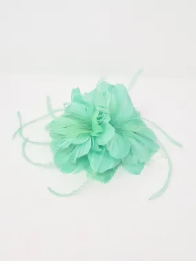 Mint Green Feather Slide Fascinator