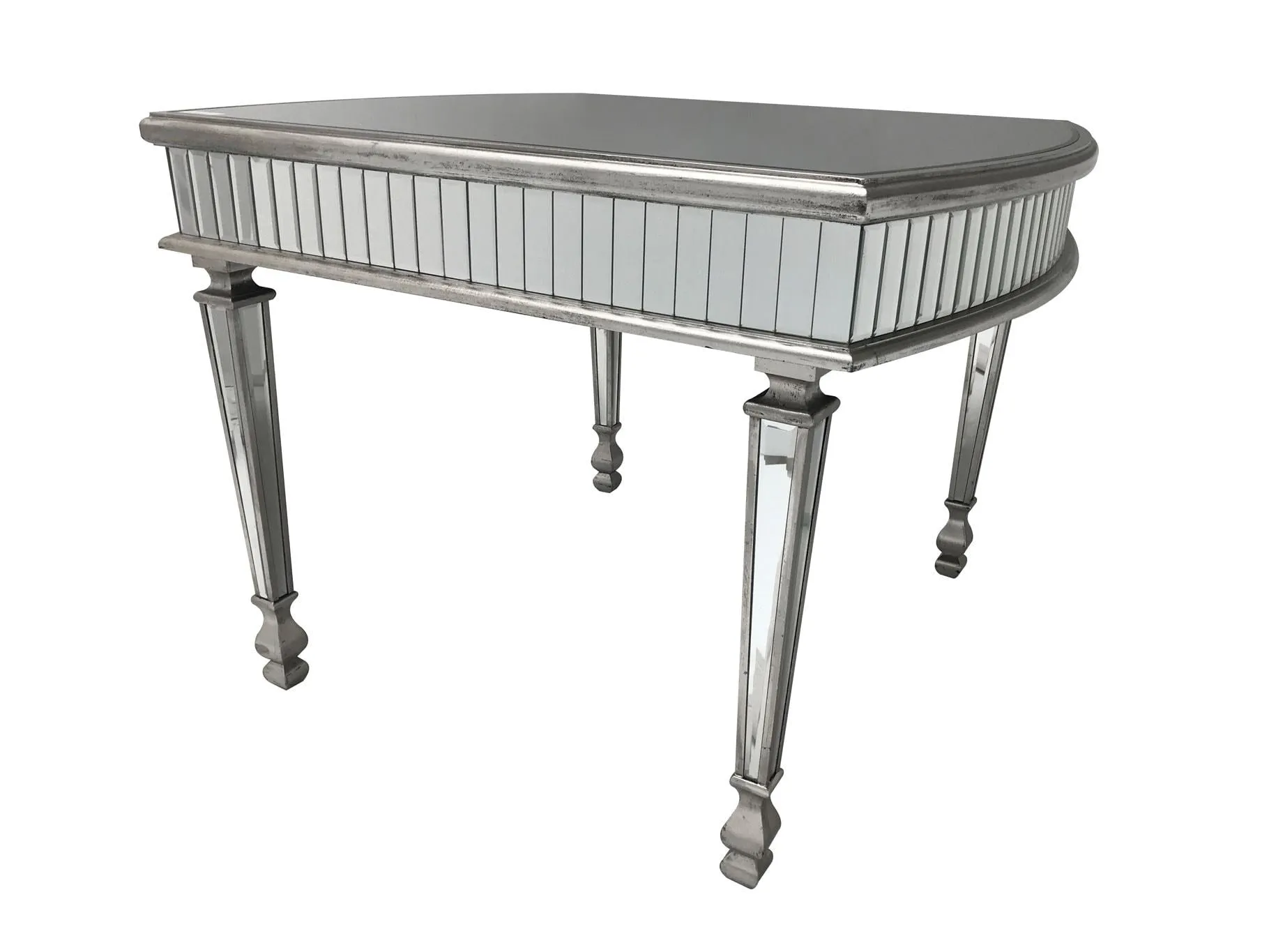 Mirrored Dining Table » Half Moon Shape