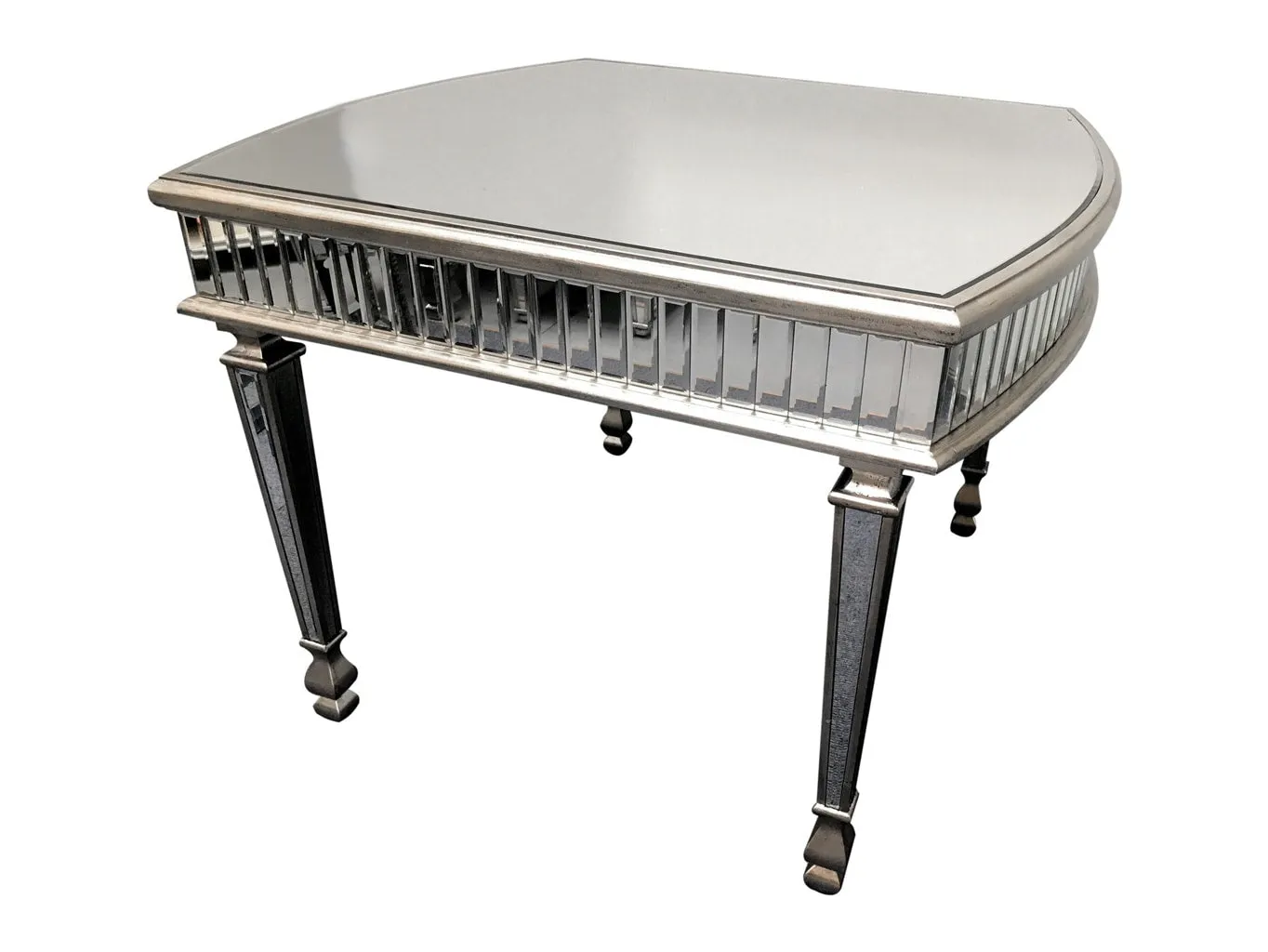 Mirrored Dining Table » Half Moon Shape
