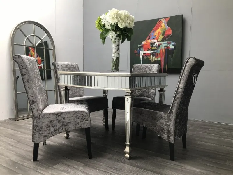 Mirrored Dining Table » Half Moon Shape