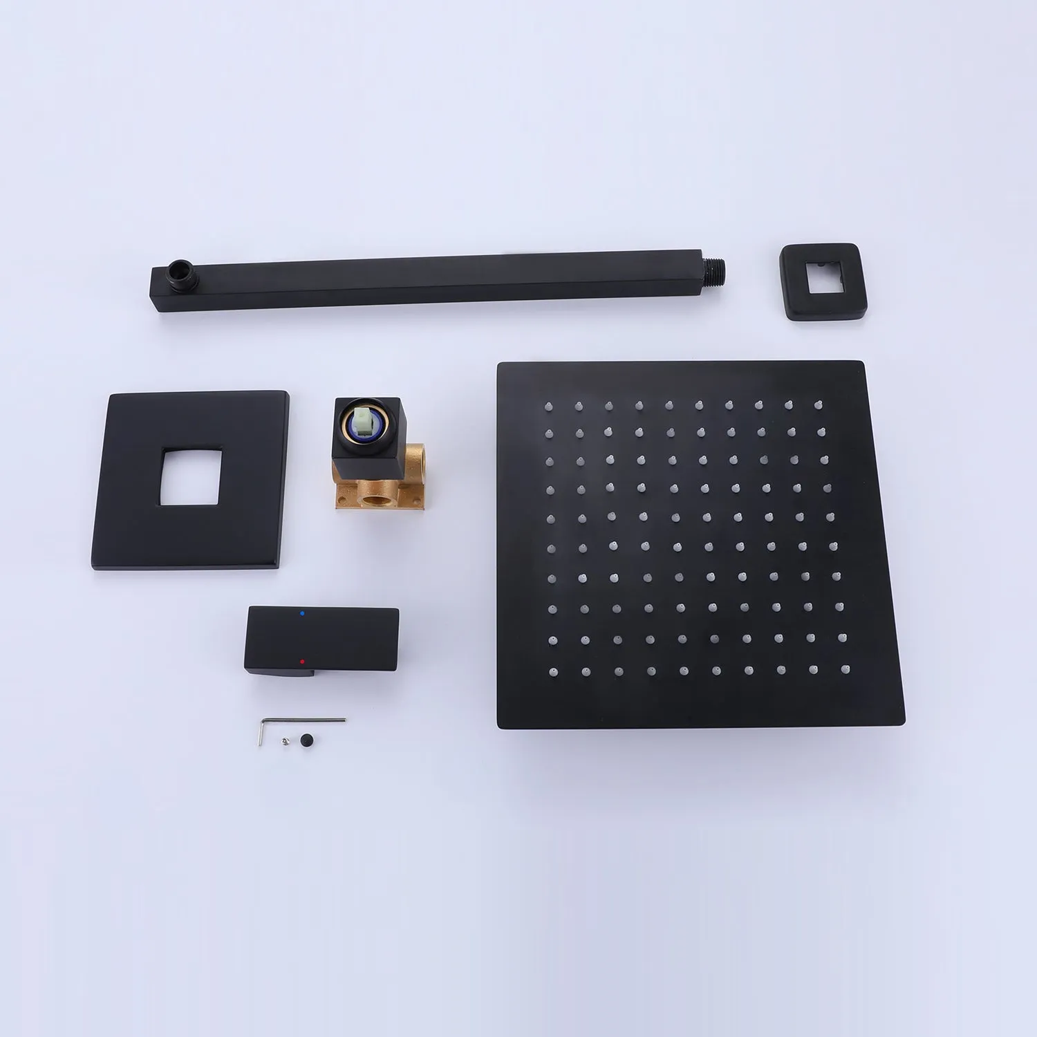 Modern Wall Mount Shower System with Ultra-thin Square Shower Head RB0785