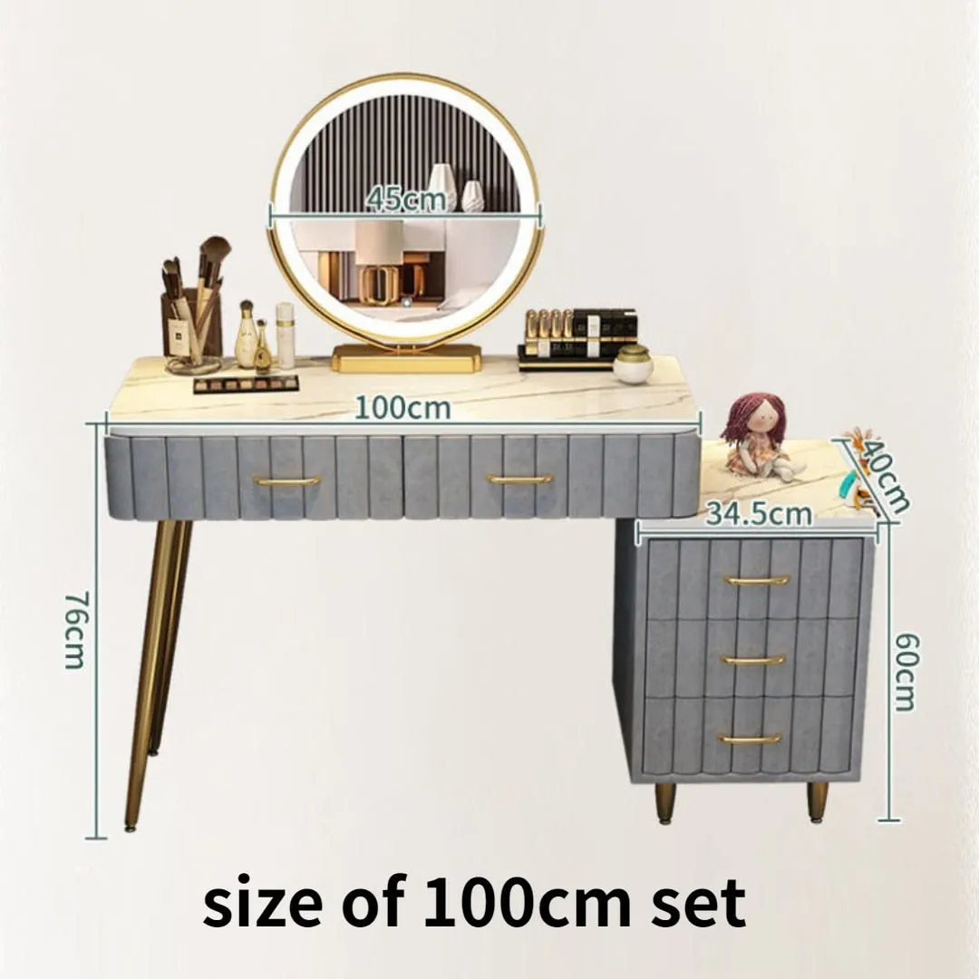 Multi-functional Dressing Table with LED Mirror
