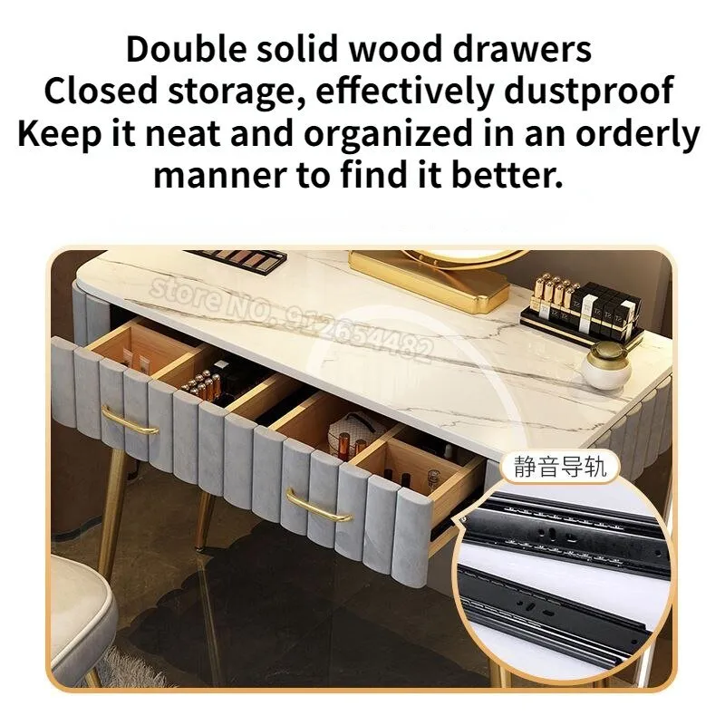 Multi-functional Dressing Table with LED Mirror