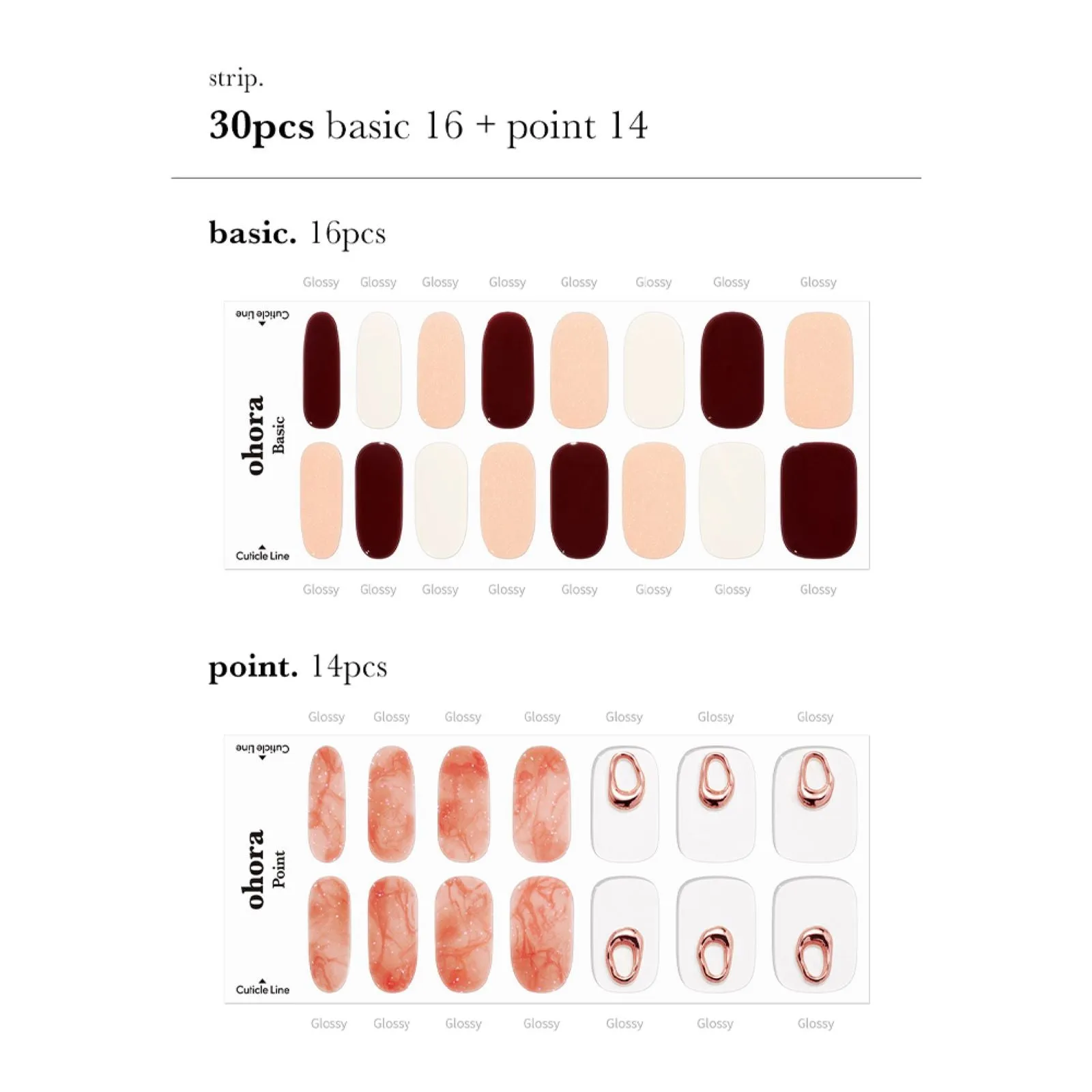 N Blush Manicure Semi-cured Gel Nail Strips