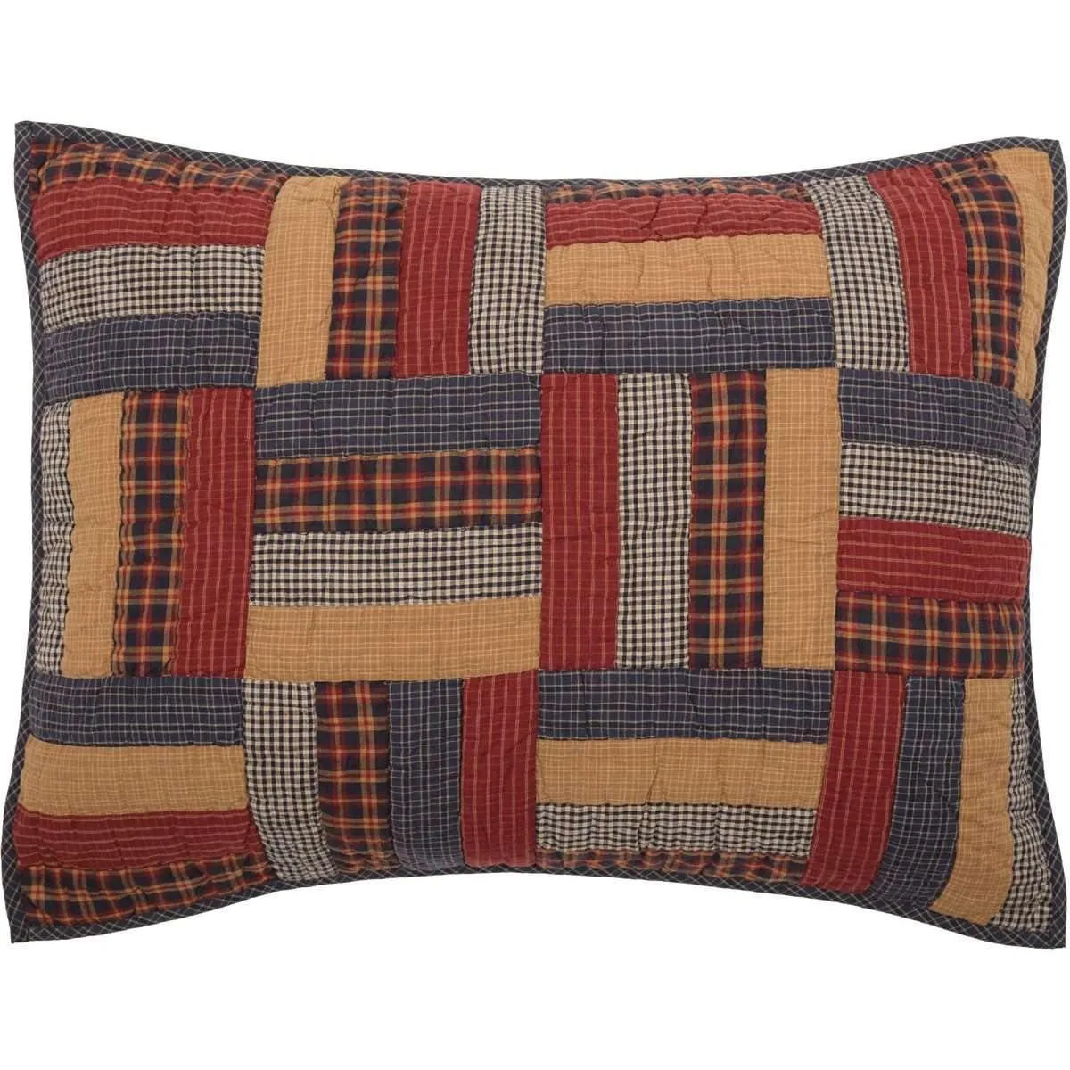 National Quilt Museum Kindred Stars and Bars Standard Sham 21x27 VHC Brands