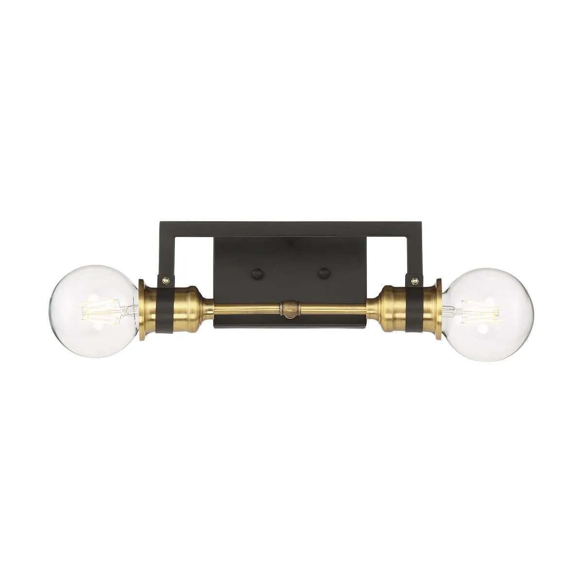 Nuvo Lighting 60-6972 Intention 2 Light Vanity Warm Brass and Black