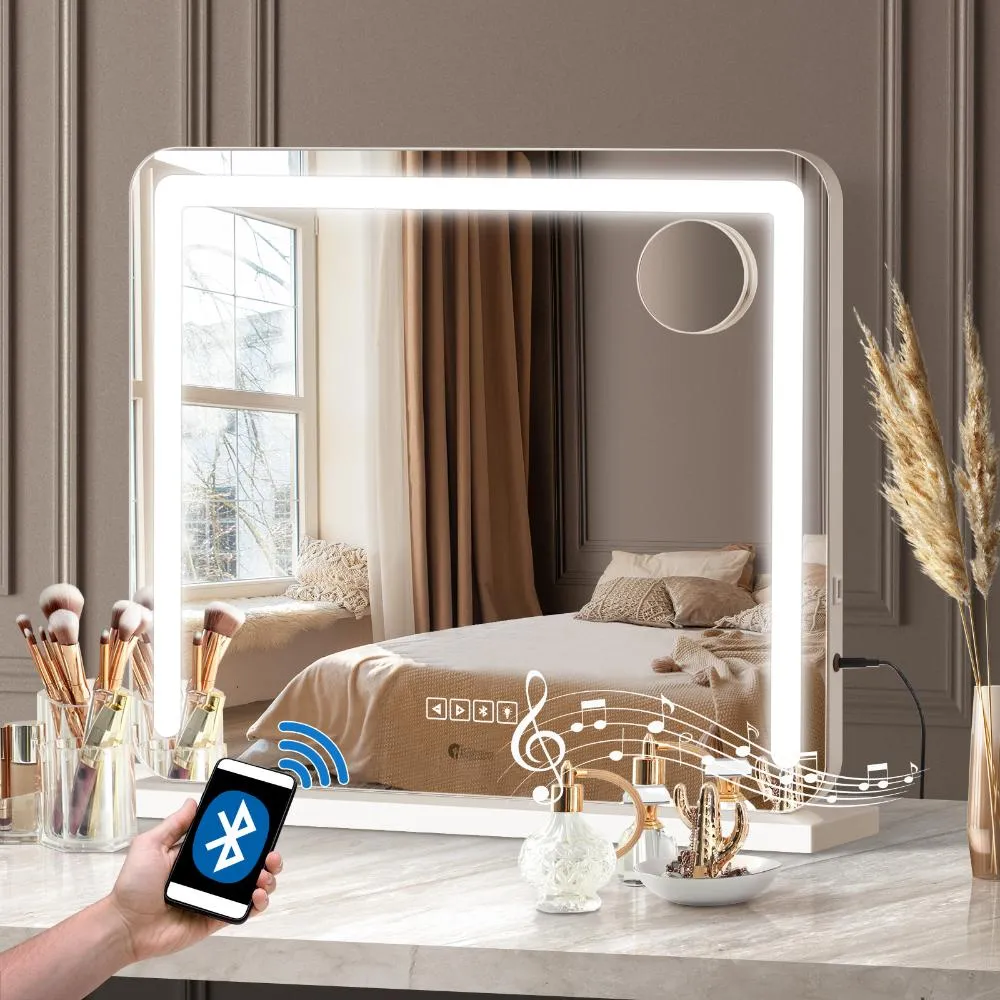 Oikiture Bluetooth Hollywood LED Makeup Mirror 60x52cm