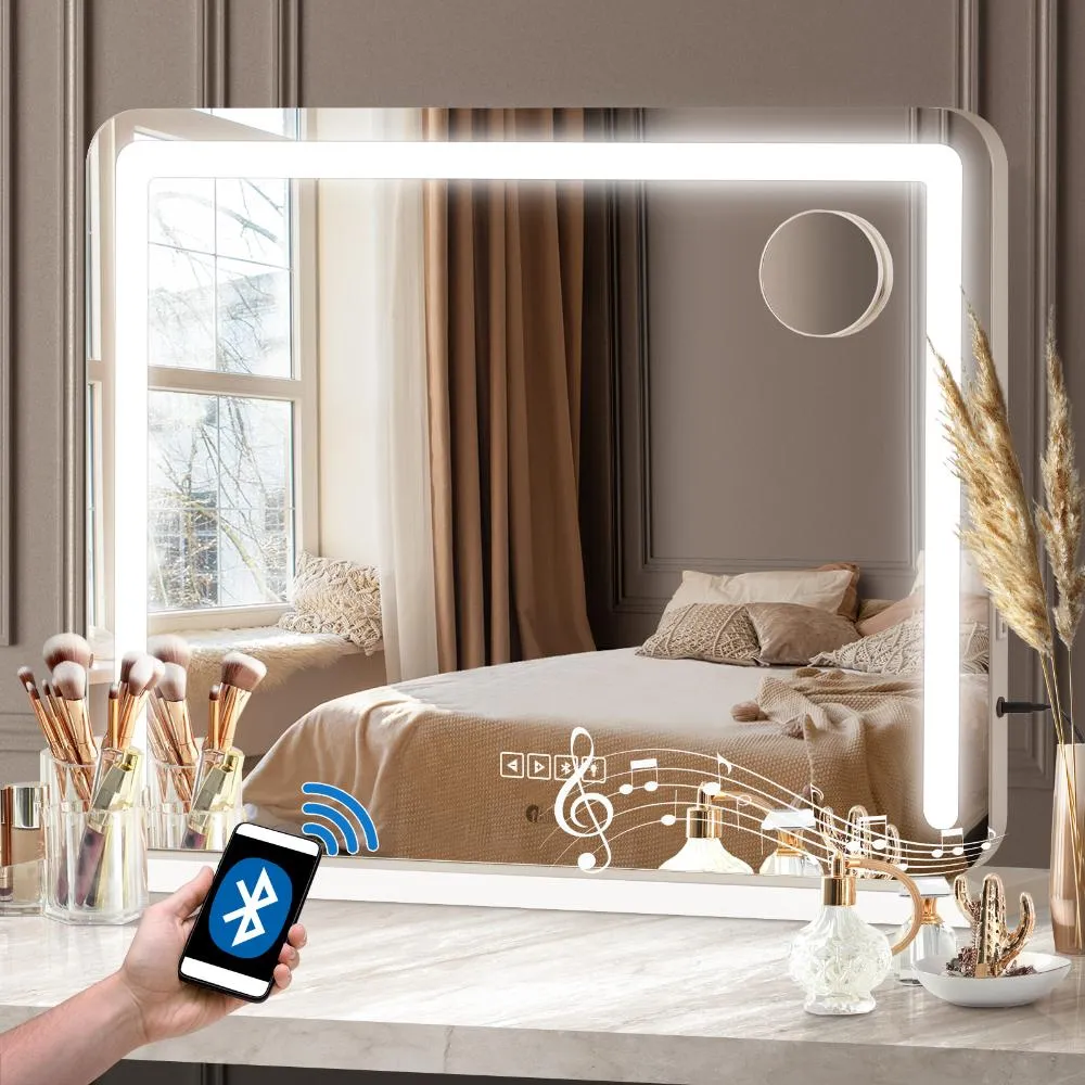 Oikiture Bluetooth Hollywood LED Makeup Mirror 80x62cm