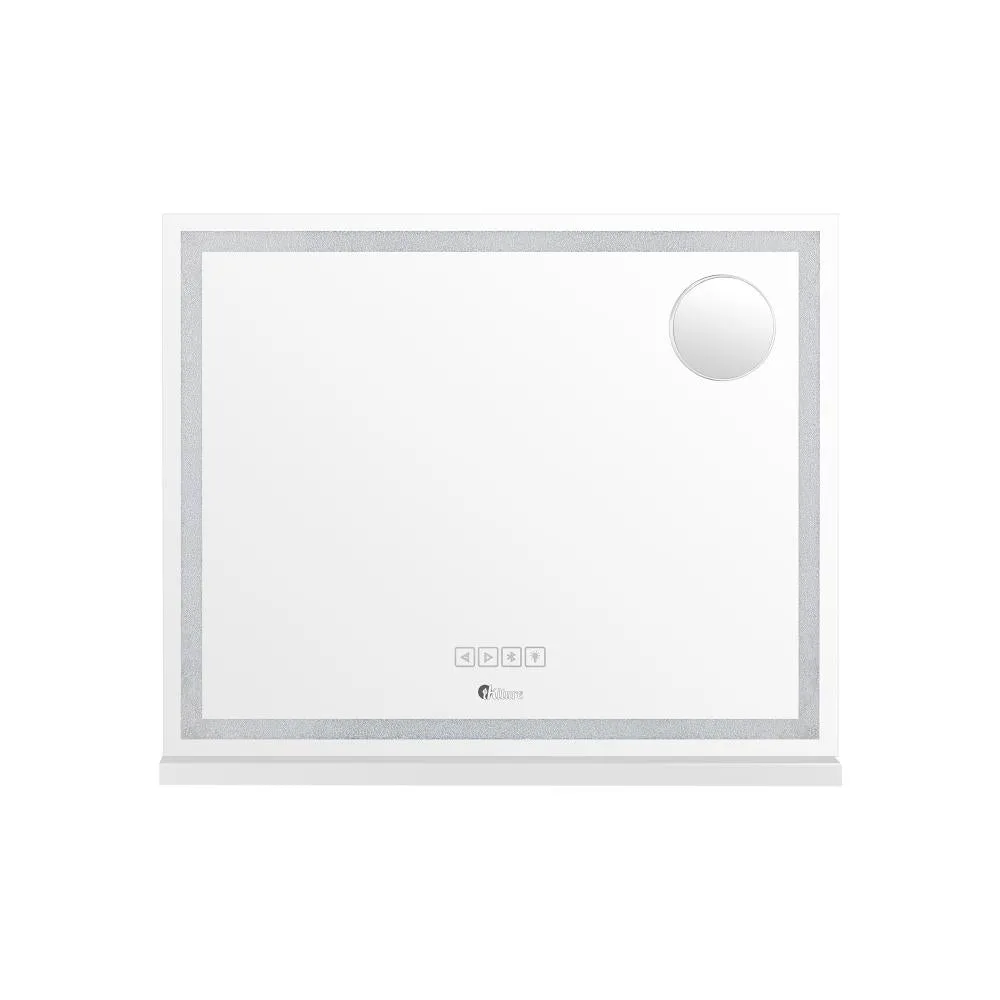 Oikiture Bluetooth Makeup Mirror Crystal LED 58x49cm