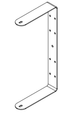 One Systems 118.HSB.UM 316 Grade (Marine) Stainless Steel U-Bracket For 118.HSB (Black)