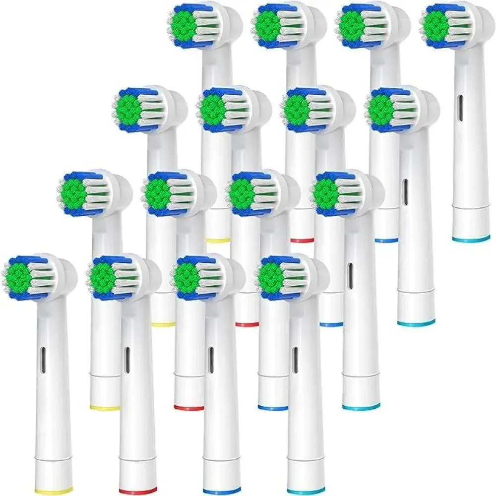 Oral-B Braun Family Pack Toothbrush Heads with Color-Coded Rings for Easy Use!