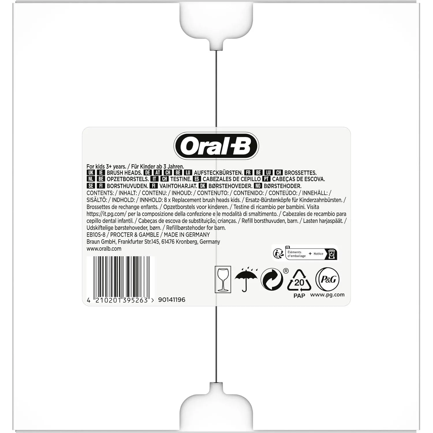 Oral-B Kids Frozen Electric Toothbrush Heads, Extra Soft, Ages 3 , 8-Pack