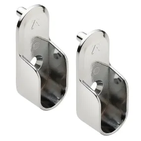 Oval Closet Rod Flanges - Chrome