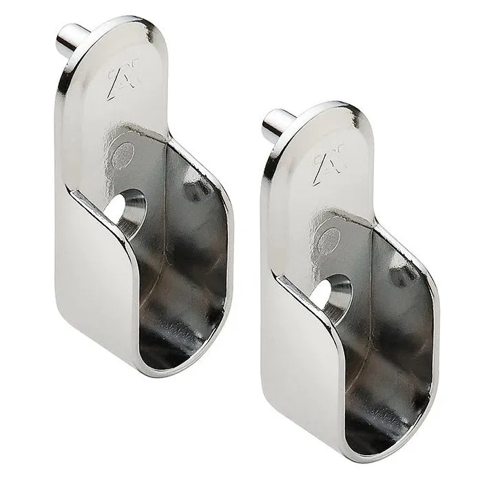 Oval Closet Rod Flanges - Chrome