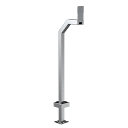 PEDESTAL 22PE1-2NIP-01-304 48" Stainless Gooseneck Pedestal - 2NIP Force and Safety