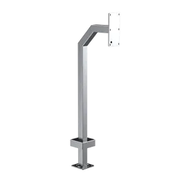 PEDESTAL 22PE1-2NIP-02-304 42" Stainless Gooseneck Pedestal - 2NIP Verso Dual Module