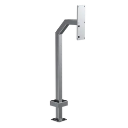 PEDESTAL 22PE1-2NIP-03-304 42" Stainless Gooseneck Pedestal - 2NIP Verso Triple Module