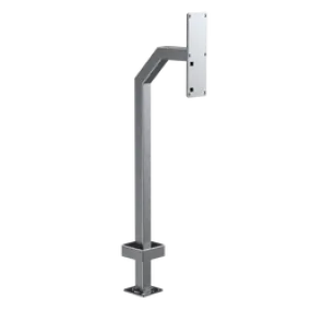 PEDESTAL 22PE1-2NIP-03-304 42" Stainless Gooseneck Pedestal - 2NIP Verso Triple Module