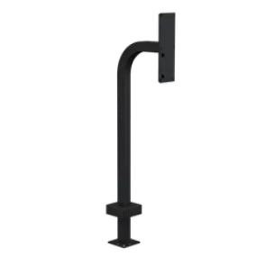 PEDESTAL 22PE1-2NIP-03-CRS 42" Steel Gooseneck Pedestal - 2NIP Verso Verso Triple Module