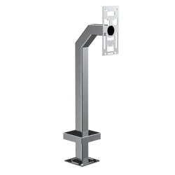 PEDESTAL PRO  33PE1-2NIP-01-304 42" Stainless Gooseneck Pedestal - 2NIP Style