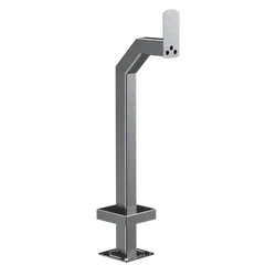 PEDESTAL PRO 33PE1-2NIP-02-304 42" Stainless Gooseneck Pedestal - 2NIP Base
