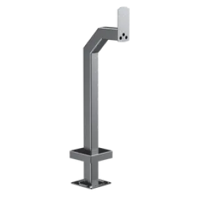 PEDESTAL PRO 33PE1-2NIP-02-304 42" Stainless Gooseneck Pedestal - 2NIP Base
