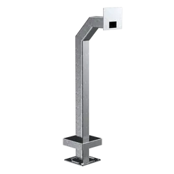 PEDESTAL PRO 33PE1-2NIP-03-304 42" Stainless Gooseneck Pedestal - 2NIP Indoor Touch 2.0
