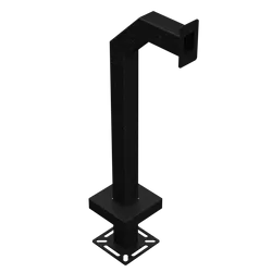 PEDESTAL PRO 33PE1-PPRO-01-CRS 42" Heavy Duty Gooseneck Pedestal - Surface Mount Single Gang Cutout