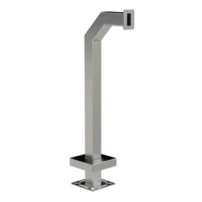 PEDESTAL PRO 33PE1-PPRO-02-304 42" Stainless Gooseneck Pedestal - Single Gang Mullion (Narrow) Cutout